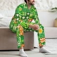 thumbnail image 7 of Sikiie St Patrick's Day6 Mens Pajama Set, Soft Warm Long Sleeve Sleepwear, Cozy Button-Down Pjs for Men-Small, 7 of 7