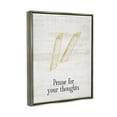 thumbnail image 3 of Stupell Industries Penne For Your Thoughts Humor Graphic Art Luster Gray Floating Framed Canvas Print Wall Art, Design by Lil' Rue, 3 of 6