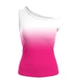 thumbnail image 5 of Antinious Ladies Off Shoulder Sleeveless Gradient Casual Soft Summer Daily Tank Tops, 5 of 5