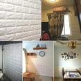 thumbnail image 3 of SAYFUT 3D Wall Stickers Panels White Brick Wallpaper Peel and Stick Paper Bedroom Living Room Modern Wall Decor Decal Accent Sofa Background TV Walls 1Pc, 3 of 7