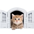 thumbnail image 4 of elegante puerta interior para gatos sin solapa para gatos de tamaño medio de hasta 20 libras, fácil instalación de bricolaje, instalación segura en minutos, 10.8 x 9.5 pulgadas, 4 of 4