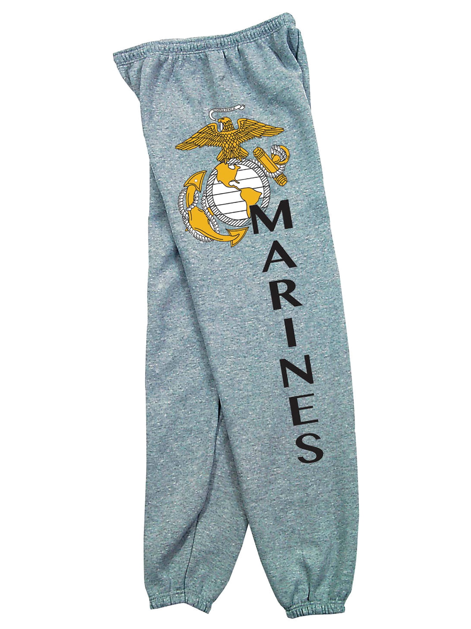Never-Cold USMC Marine Corps Logo Kids Boys Cotton Sweatpants Elastic Waist Pants for 2T-6T