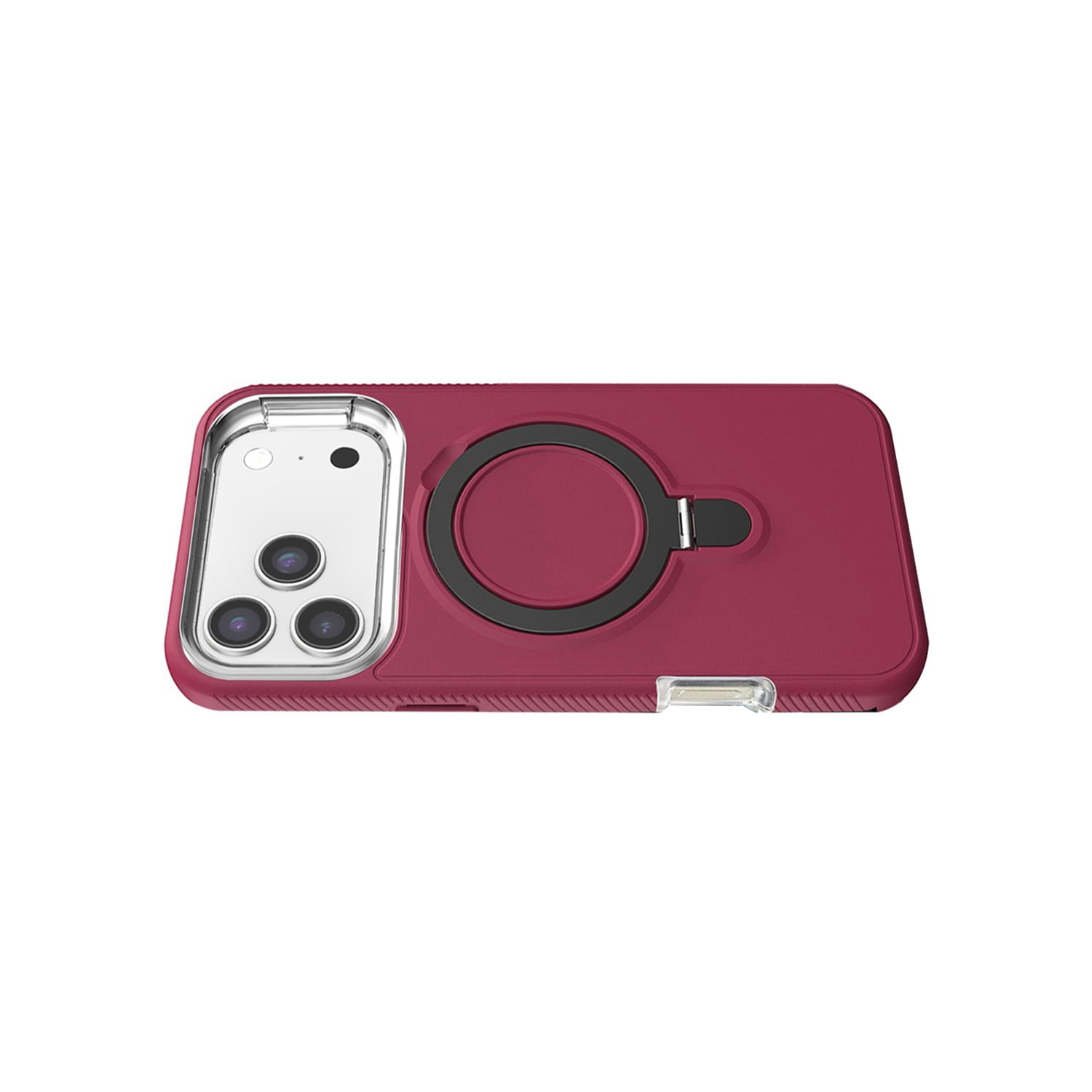 Tough Protective Phone Cover with Adjustable Kickstand for iPhone 17 Pro Max - Maroon