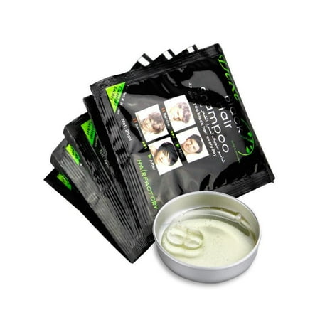 H2o+ Natural - OkrayDirect 10PCS Black Hair Shampoo White Hair into Black Instant Hair Dye Natural Black