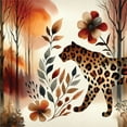 thumbnail image 3 of Ambesonne Leopard Duvet Cover Set, Wild Autumn Woodland Art, King, Burnt Sienna Amber and Grey, 3 of 6