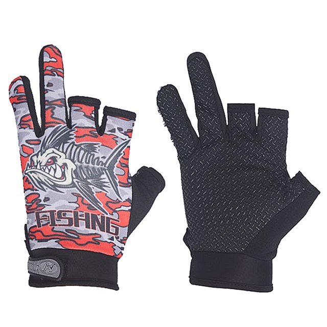Guantes Sin Dedos Protección Solar Con 3 Cortados Pesca Antideslizantes Kayak en