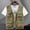 Khaki, variant on Mens Tops Clearance Men's Lightweight Utility Summer Vest Jacket Outdoor Sports Photography Safari Fishing Travel Cargo Vest