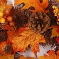 thumbnail image 2 of Halloween Maple Leaf Garland Pumpkin Artificial Pinecone Garland Hanging Vine, 2 of 10