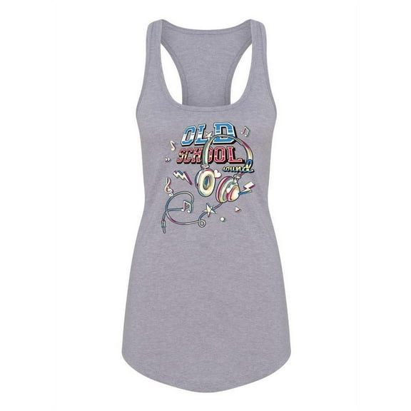 Old School Headphones Design Tank Women -Image by Shutterstock, Female x-Large