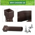 2 Pack Rain Gutter Downspout Extensions Flexible,Universal Drain