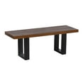 thumbnail image 6 of Fab Habitat Aurora 2-Seater Bench - 47" L Rustic Industrial Mango Wood Entryway Bench, Handcrafted for Living Room or Bedroom, Walnut Finish, 6 of 8