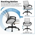 thumbnail image 5 of SEEKOL Ergonomic Office Chair Mid Back Computer Chair Mesh Desk Chair with Lumbar Support Armrest Executive Rolling Swivel Adjustable Task Chair for Adults, Grey, 5 of 9