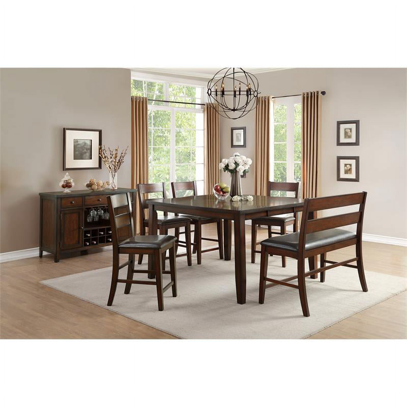 Lexicon Mantello Wood Counter Height Dining Chairs in Cherry (Set of 2)