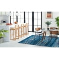 thumbnail image 4 of Safavieh Amsterdam Gladwin Geometric Area Rug, Navy/Turquoise, 6'7" x 6'7" Square, 4 of 10