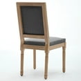thumbnail image 6 of Newest French Decor Chairs Set of 2, Louis Dining Chairs with Square Backrest and Exquisitely Carved Solid Wood Frame for Living Room, Kitchen, RestaurantGray, 6 of 9