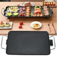 thumbnail image 3 of Electric Griddle, 15.75 X 9.45in Family Sized Smokeless Nonstick Large Electric Griddle Grill 5 Level Temperature Adjustable Multifunctional Griddle for Indoor BBQ Meat Vegetables, 3 of 7