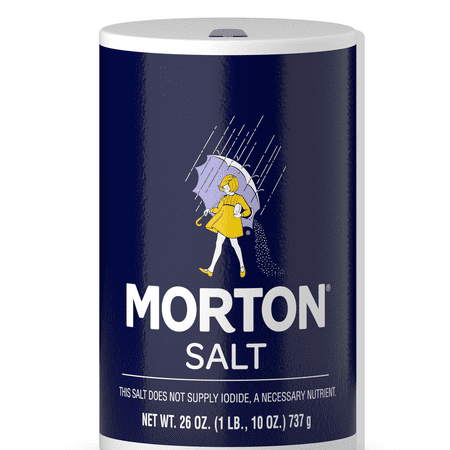 (2 pack) Morton Table Salt, 26 Oz (Best Salt For Gargling)