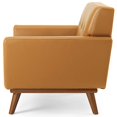 thumbnail image 3 of Armchair Accent Chair, Leather, Tan, Modern Contemporary Urban Design, Living Lounge Room Hotel Lobby Hospitality, 3 of 8