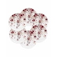 thumbnail image 7 of 15 Inch Round Placemats Set of 6, Red Flowers Non Slip Heat Insulation PP Table Mats, Spring Floral Elegant Pastoral Watercolor Washable Place Mats for Kitchen Dining Party Table Decor, 7 of 7