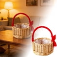 thumbnail image 3 of Decoration 1pc Wooden Handwoven Perfect For Picnics And Easter Celebrations With Red Silk Edging Lightweight And Easy To Use, 3 of 8