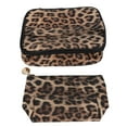 thumbnail image 1 of PU Leather Makeup Bag,2pcs Leopard Print Makeup Leopard Print Makeup Bag Leopard Print Cosmetic Pouch Achieve More, 1 of 14