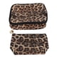 thumbnail image 3 of Bolsa de maquillaje BuyWeek 2 piezas piel sintética estampado leopardo, 3 of 14