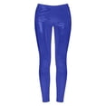 thumbnail image 7 of UVEASISHA Women's Faux Leather Leggings High-Waisted Stretchy Athletic Tights Night Out Fashion Events Carnival Party Skinny Pants with Pockets Blue M, 7 of 7