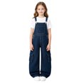thumbnail image 1 of Miluxas Boys Denim Bib Overalls with Adjustable Straps and Convenient Tool Pockets Blue 9-10Years, 1 of 9