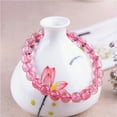 thumbnail image 5 of Natural Strawberry Crystal round Beads Stretch Bracelet, 5 of 7