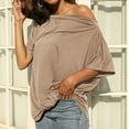 thumbnail image 4 of FAIWAD Hauts d'Été pour Femmes T-Shirt à Manches Courtes Décontracté Tendance Blouses Légères Amples, 4 of 4