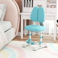 thumbnail image 4 of Costway Kids Study Chair with Adjustable Double Backrest, Footrest, Seat Height & Depth Blue, 4 of 10