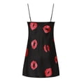 thumbnail image 4 of Womens Nightshirts & Gowns Summer Thin Lip Print Sexy Spaghetti Strap Backless Silk Mini Women Pajamas & Loungewear Nightwear, 4 of 6