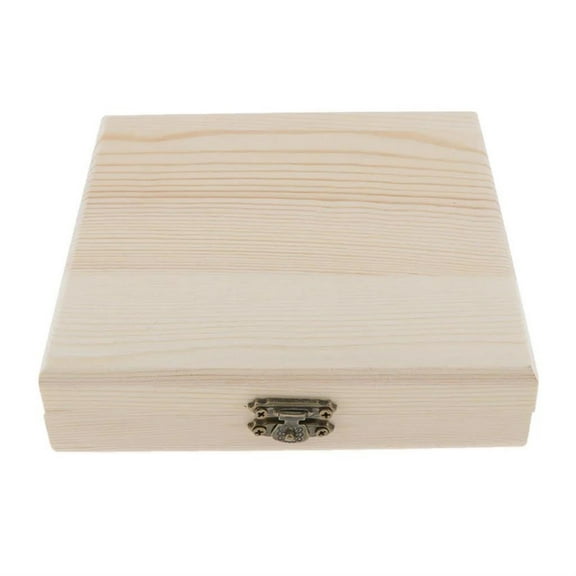 Unpainted Wooden Jewelry Box Unfinished Box Keepsake Box Home Decoration Desktop Storage Gift Boxes