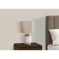 thumbnail image 3 of Lighting - 16"H - Table Lamp - Cream Resin - Beige Shade - Contemporary, 3 of 3