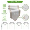 thumbnail image 5 of Modern Minimalist Art Table Runner Linen Burlap Table Runner 120 Inches Long Simple Stripes Grid Pattern Tan Dresser Scarves for Kitchen Island Coffee Dining Room Party Wedding Holiday Decor 13"x120", 5 of 8