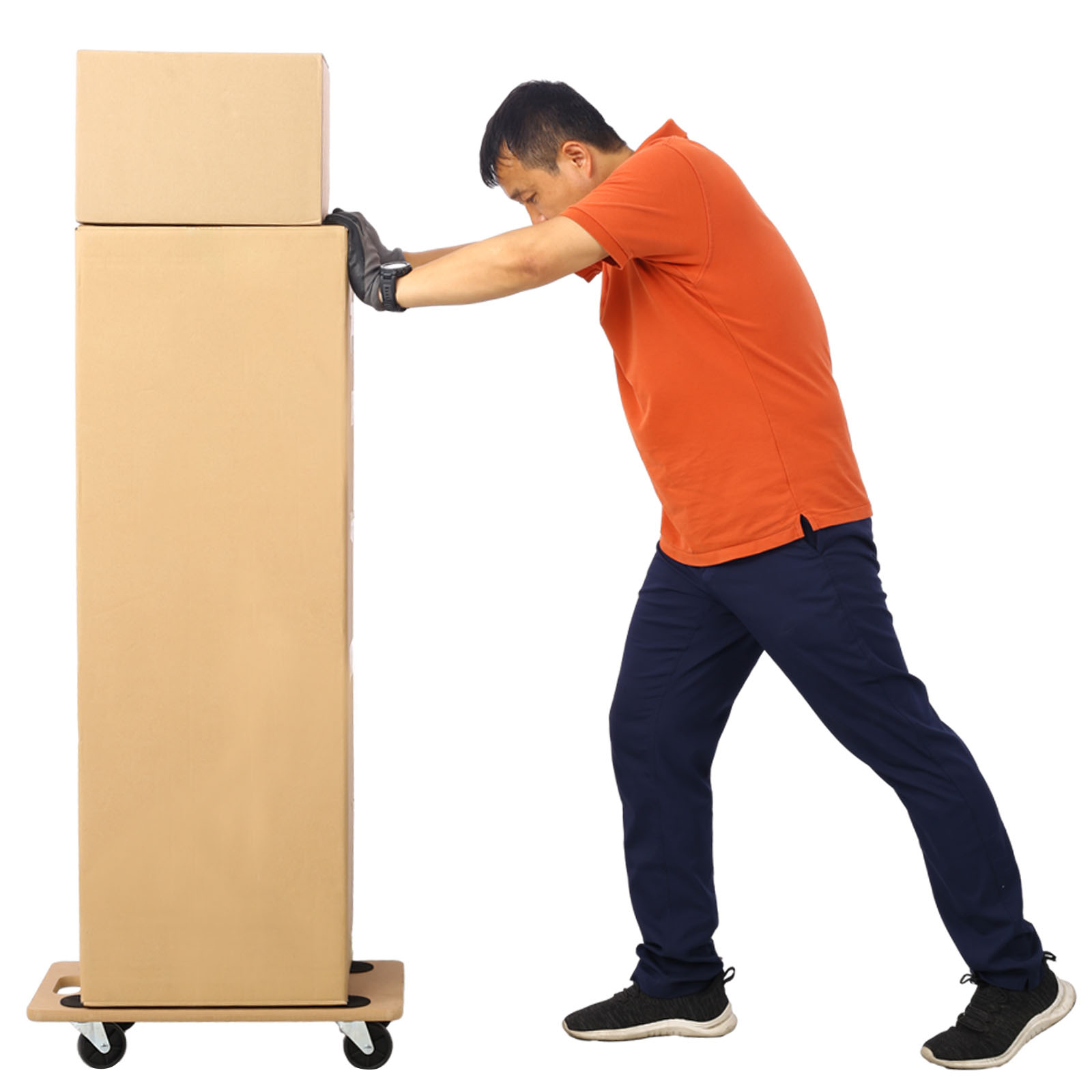 Wood Heavy Duty Three Wheeled Furniture Dollies for Easy Mobility 500 lbs Capacity Multipurpose Indoor & Outdoor Movers