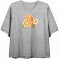 thumbnail image 4 of Oranges Fruit Adult Heather Gray Crew Neck Short Sleeve Tee-Medium, 4 of 6