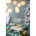 thumbnail image 3 of A&B Home Gold Rimmed Glass House - 9" x 6.5" x 8.5" - Gold/Clear, 3 of 5