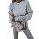 thumbnail image 1 of Conjunto de Sudadera y Leggings para Mujer, 2 Piezas, Sudadera Extragrande, Pantalones Ajustados y Chándal Albaricoque M, 1 of 9