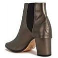 thumbnail image 3 of Schutz Dibny New Aco Pewter Leather Chelsea Mid Block Heel Pointed Ankle Bootie (Pewter, 7.5), 3 of 3