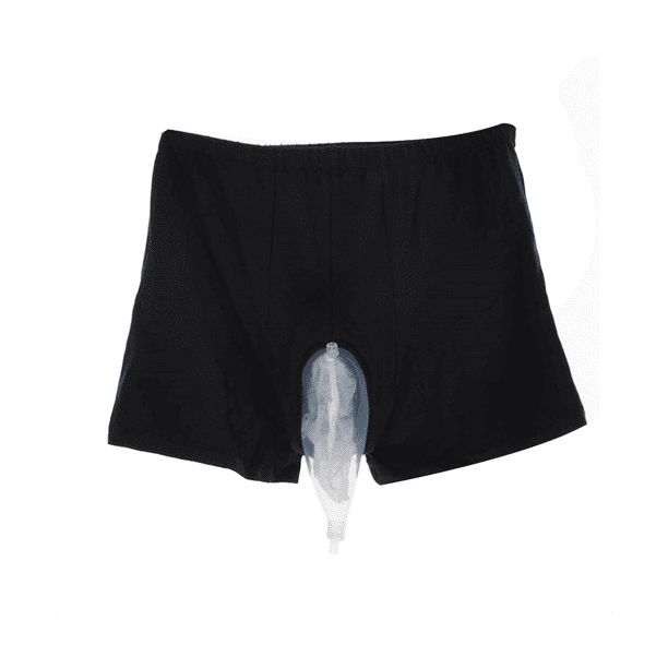 Men's Washable Incontinence Underwear Diaper Pants Urinary Incontinence  Wearing Underwear Leg Tied Urine Bag(Small)