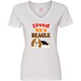 thumbnail image 3 of Inktastic Beagle Dog Lover Gift Women's V-Neck T-Shirt, 3 of 5