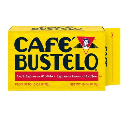 Café Bustelo, Espresso Style Dark Roast Ground Coffee, Vacuum-Packed 10 oz. Brick