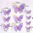 thumbnail image 3 of Set of 9 Purple Butterfly Wall Decals, 3D Removable Stickers for Home Decor, Nursery, Bedroom, Easy to Apply, 3 of 5