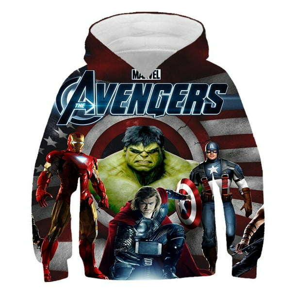 1-14 años, sudaderas con capucha para bebés, Los vengadores de Marvel, superhéroe, Hulk, sudadera, ropa de primavera y otoño, ropa para niños, Top de bebé, prendas de vestir exteriores 14T zhangmengya CONDUJO