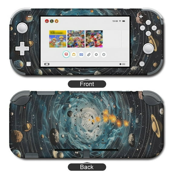 POBUDS Switch Skin | Sticker Wrap Vinyl Decal | Set Compatible with Nintendo Switch ( Switch Lite, Retro Vintage Galaxy System Map)