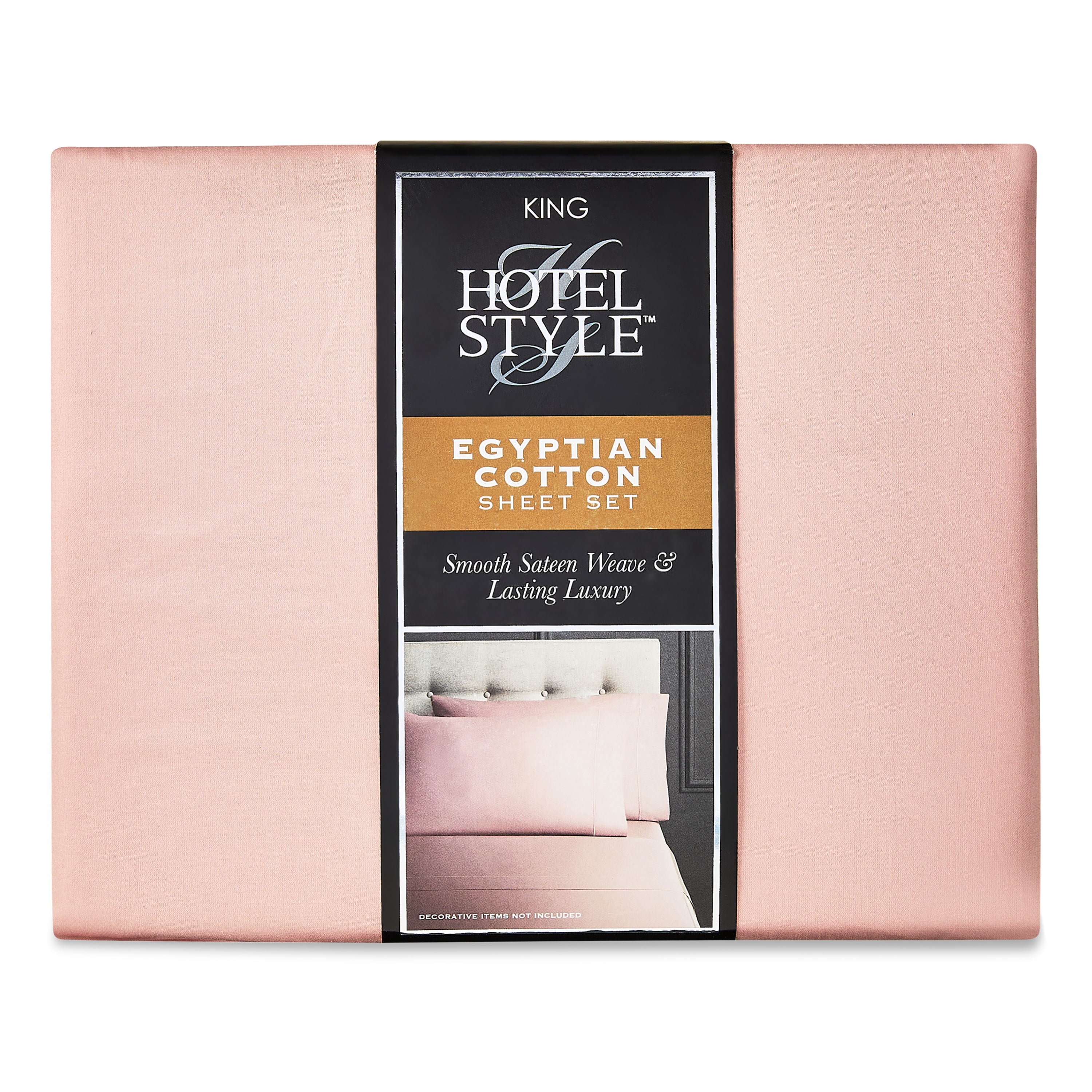 Hotel Style Egyptian Cotton 4-Piece Sheet Set, King, Rose, 600 Thread Count, Deep Pocket