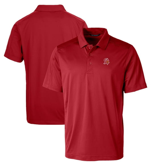 Men's Cutter & Buck Red Tampa Bay Buccaneers Throwback Logo Big & Tall Prospect Textured Stretch Polo