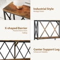 thumbnail image 6 of 69" Narrow Console Table for Entryway, 2-Shelves Wooden Sofa Table Behind Couch, Farmhouse Skinny Entryway Table , Brown, 6 of 11