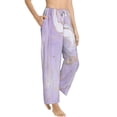 thumbnail image 2 of Bingfone Pajamas For Women,Lavender Glitter Foil Stripes Pajama Pants With Pockets-Small, 2 of 9